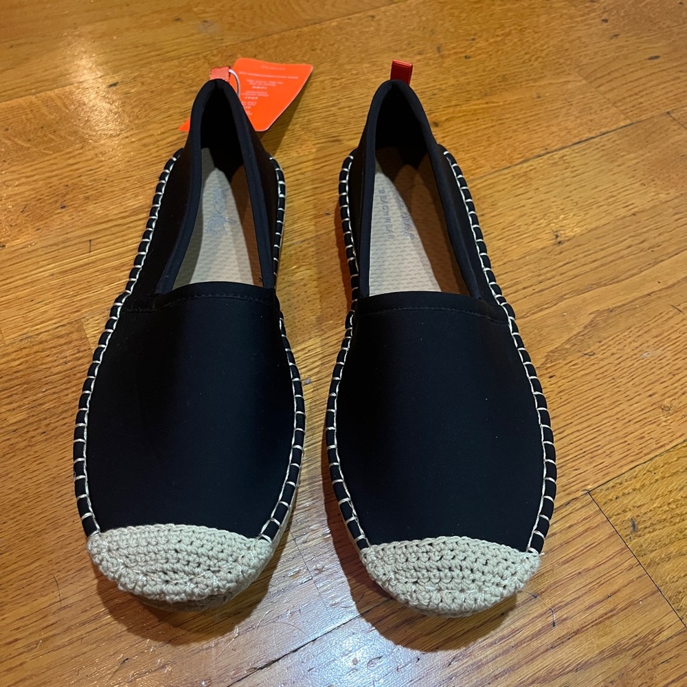 SEA STAR BEACHWEAR Women Beachcomber Black Espadrille Water Shoes Sz 8